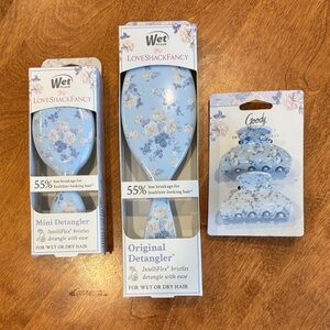 Wet Brush x LoveShackFancy Detangler Set w/ Mini & Hair Clips